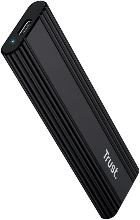 Надворешно куќиште за SSD M.2 Trust 25806, USB C, алуминиум, сиво