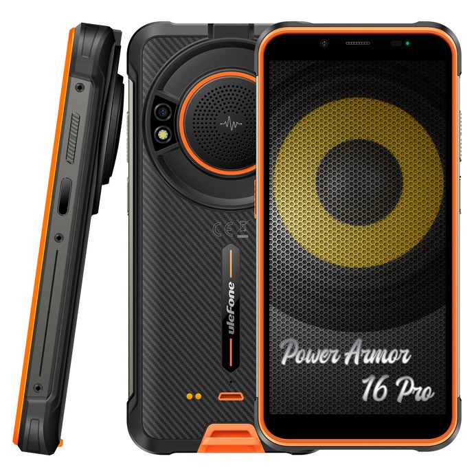 Celular Ulefone Power Armor 16 Pro, 5.93", 4GB/64GB, i zi/portokalli
