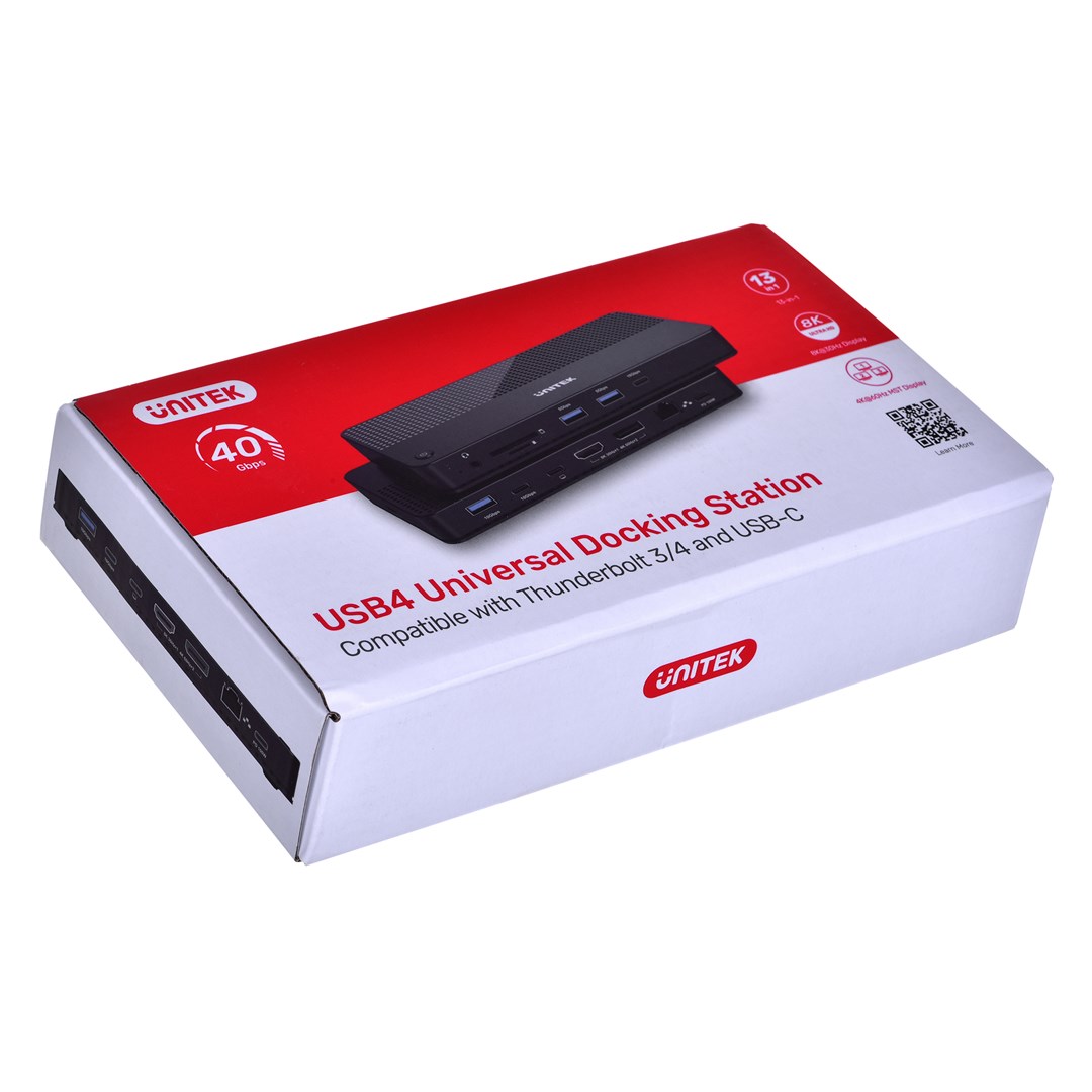 Stacion lidhës UNITEK D1079A, USB me kabllo, i zi