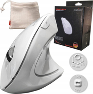 Maus ergonomik Perixx PERIMICE 813W, vertikal, wireless Bluetooth, i bardhë