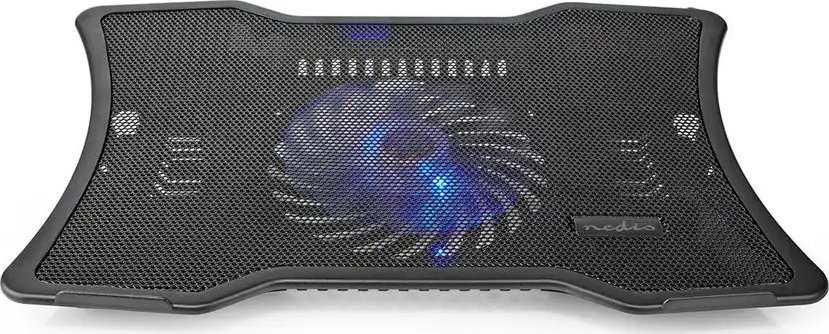 Bazë ftohëse për laptop, 17", ventilator i madh i qetë, e zezë