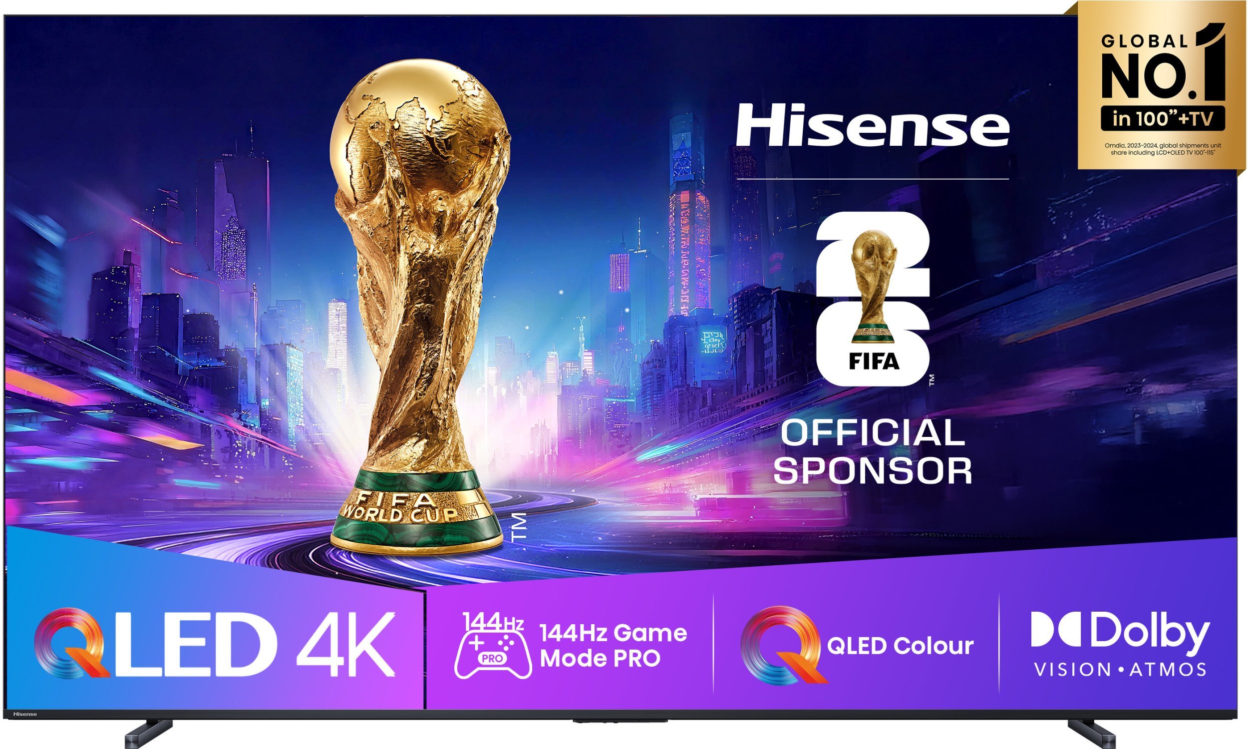 Televizor Hisense 100E7Q PRO, 100", QLED Smart TV, 4K, i zi