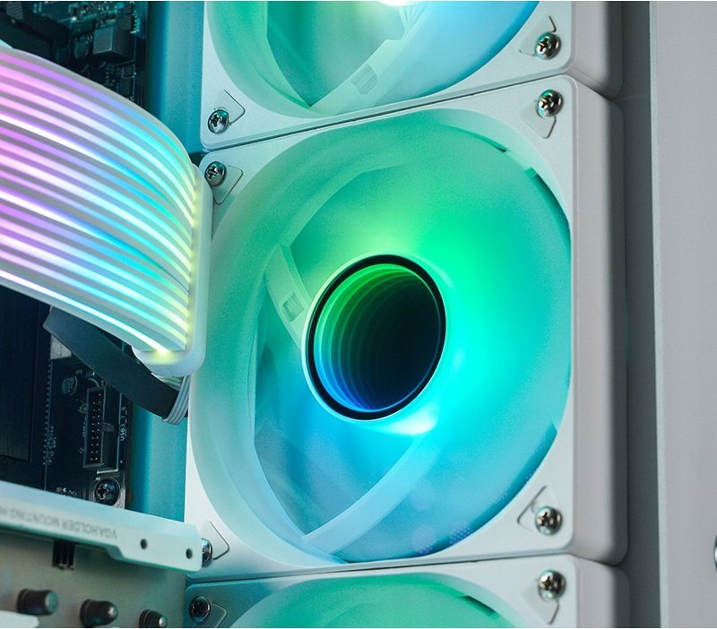 Ventilator ARGB Jonsbo SL-120, 120mm, 5V 3PIN, i bardhë