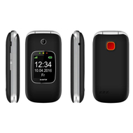 Telefoni me kapak Aligator V650, ekran me ngjyra, radio FM, i zi argjendtë