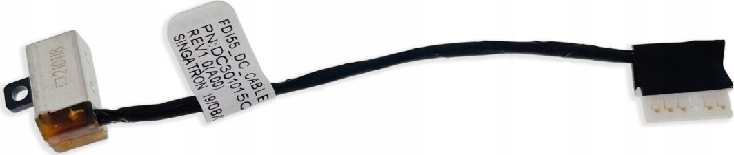 Kabllo Dell DC-IN, 11cm, e zezë