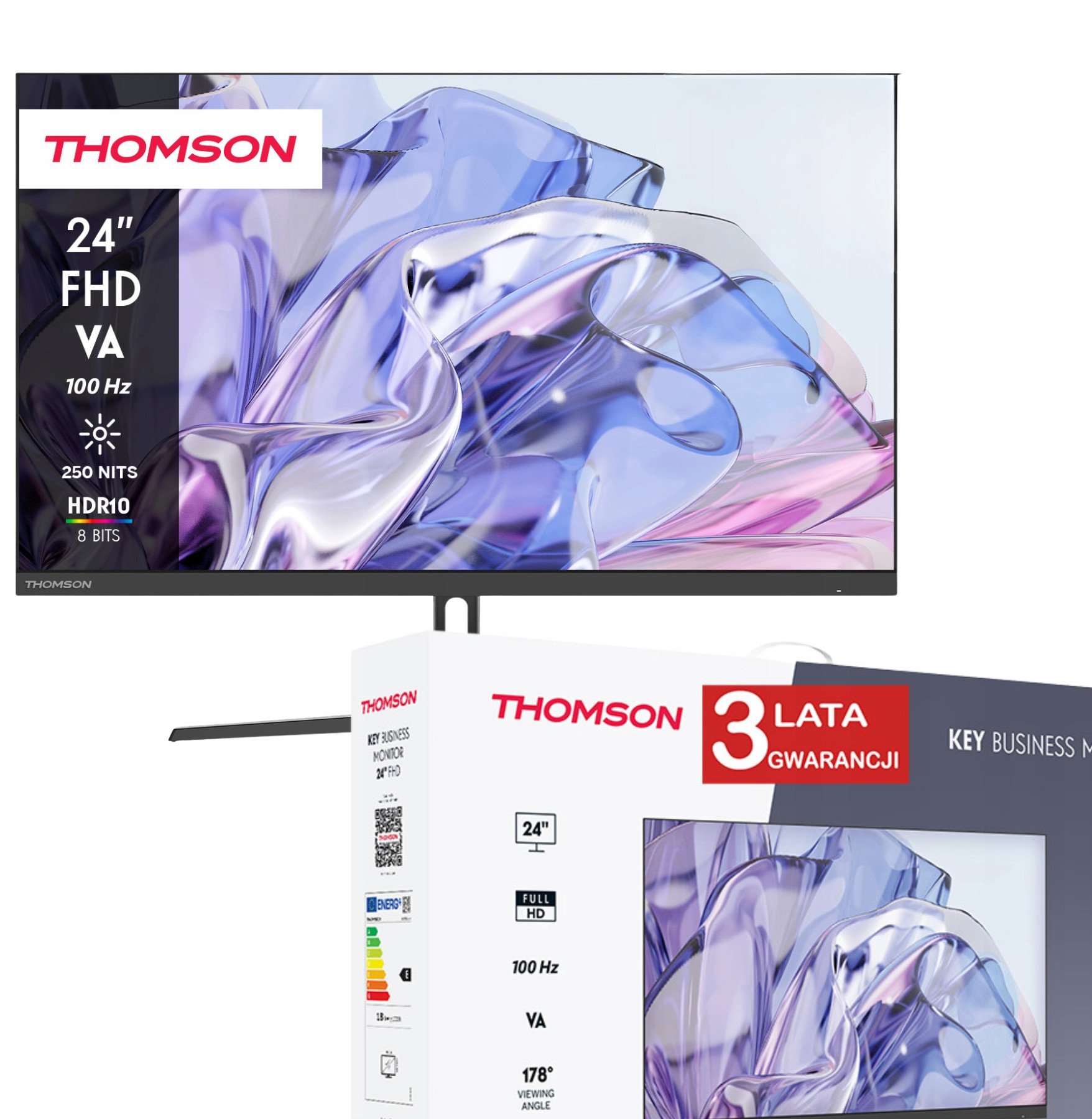 Monitor Thomson Key Business 24", Full HD, 100Hz, i zi