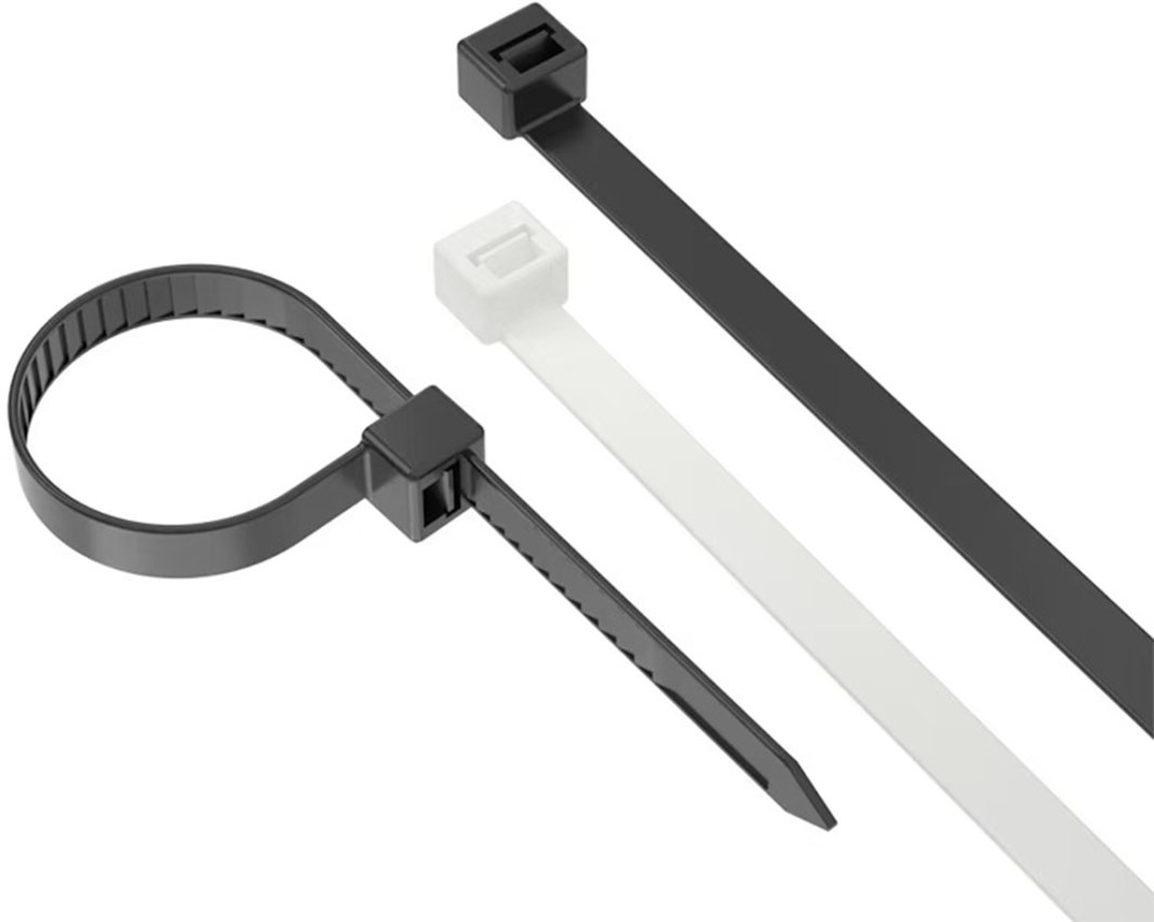 Organizues për kabllo ZOY Ties, 200mm, 100 copë, të bardha