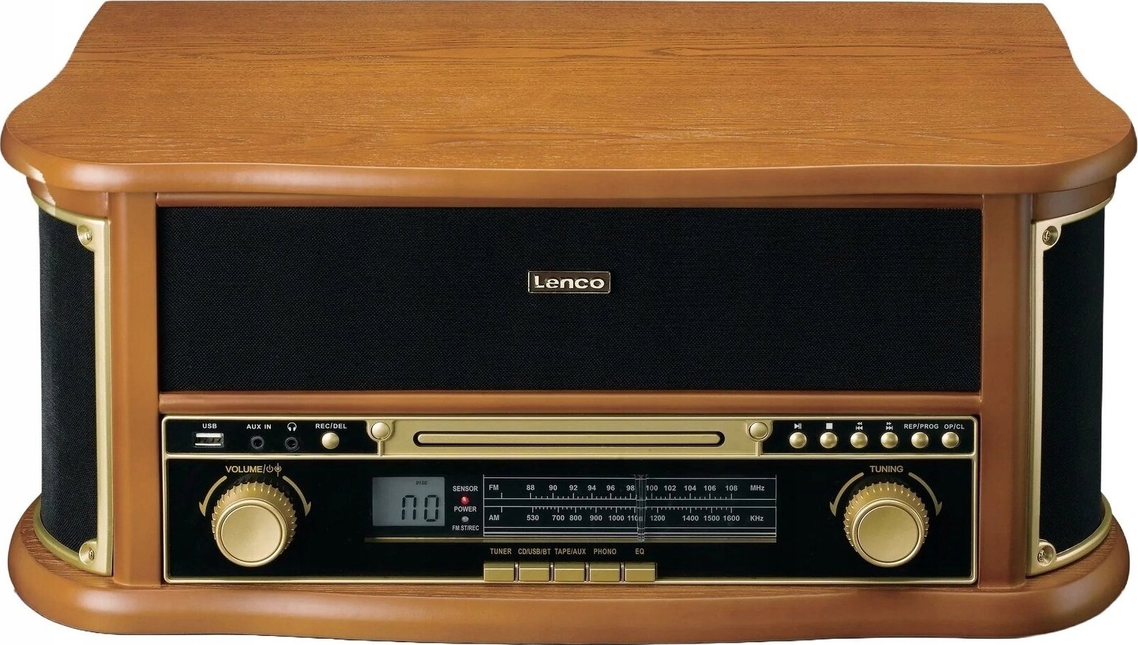 Gramafon Lenco TCD-2551, kasetofon, USB, dru natyral