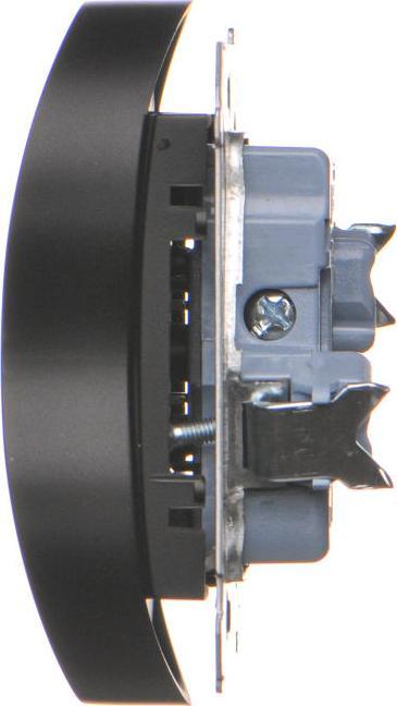 Prizë dyshe me tokëzim Kontakt-Simon Simon 54, 16A 250V, me roleta mbrojtëse, e zezë mat