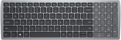Tastierë wireless Dell KB740, 2.4 GHz dhe Bluetooth 5.0, layout RU, gri titan
