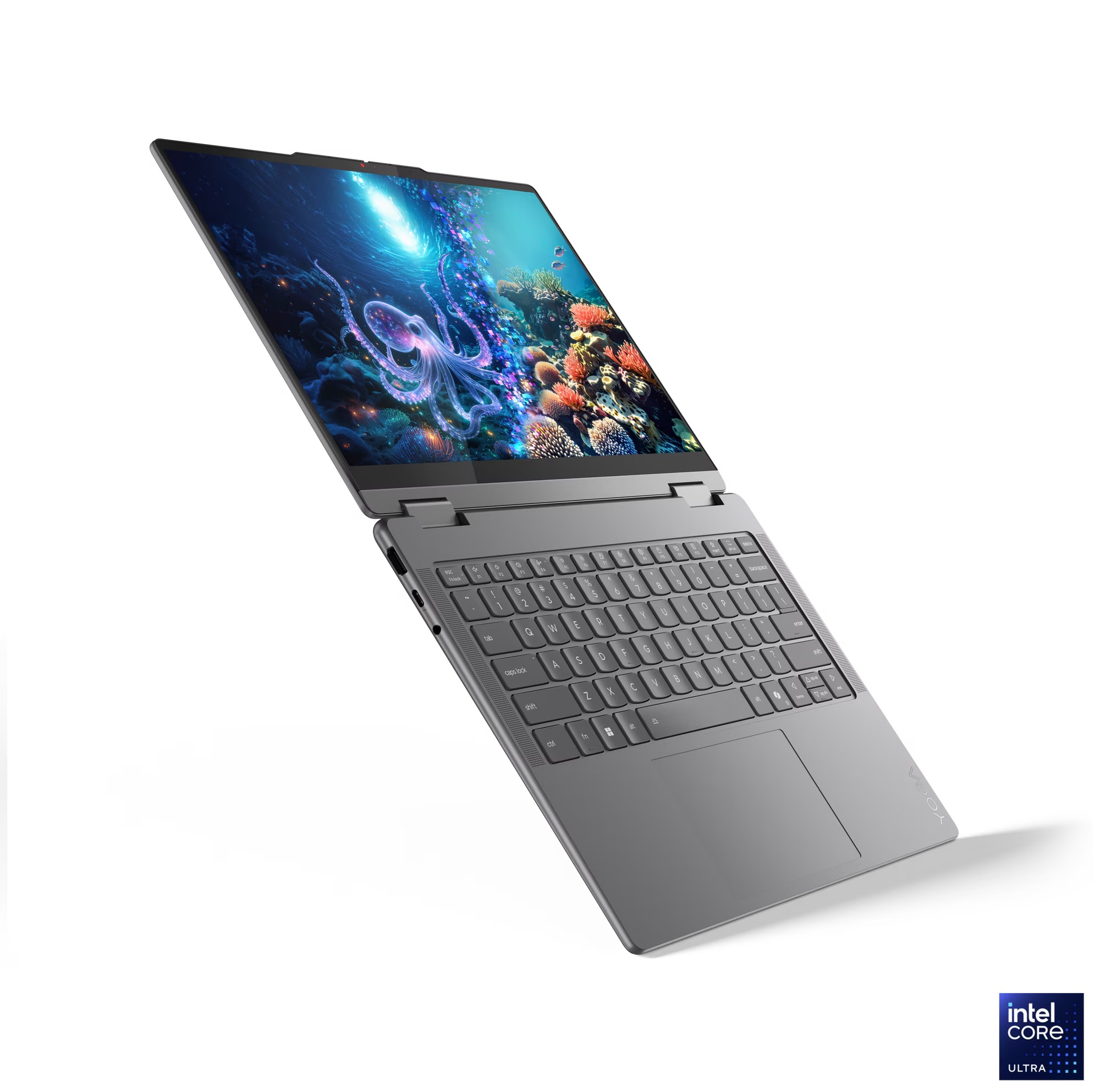 Laptop 2 në 1 Lenovo Yoga 7i 14ILL10, 14", Intel Core Ultra 7 258V, 32GB RAM, 1TB SSD, Intel Arc Graphics 140V, i hirtë