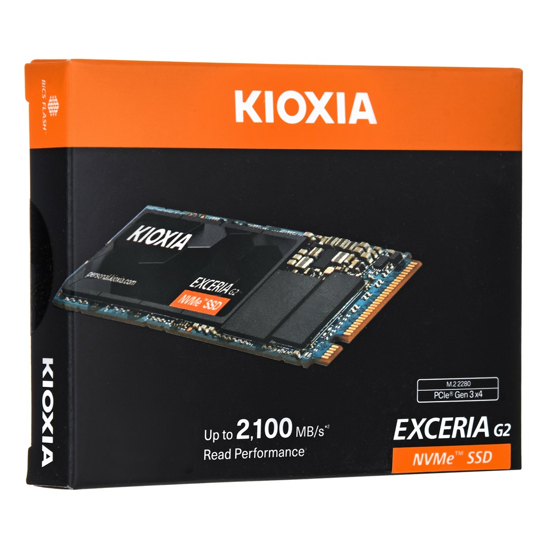 Disk SSD Kioxia EXCERIA G2 NVMe, 500GB/1TB/2TB, M.2, e zezë