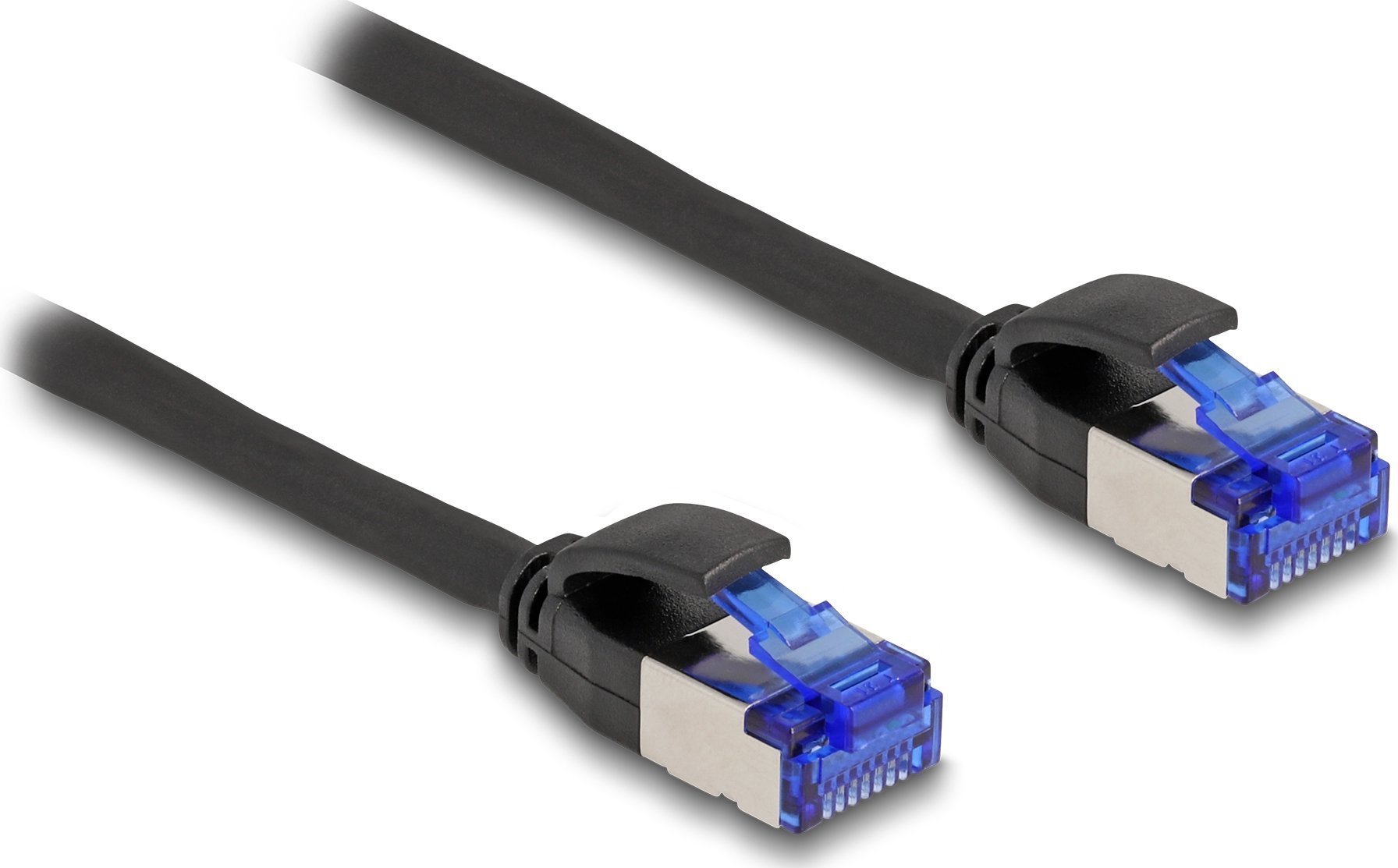 Kabllo rrjeti DeLOCK RJ45 Cat.6A S/FTP Slim, 1m, i zi