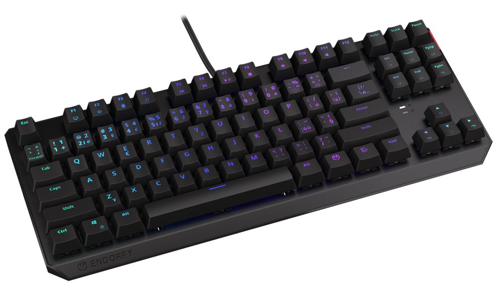 Tastierë ENDORFY Thock TKL Red, mekanike, e zezë