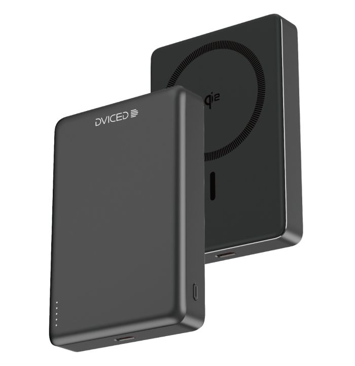 Dviced Qi2 Ultrathin MagSafe Power Bank 10000mAh, Black
