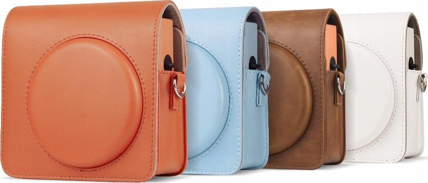 Këllëf kamerë LoveInstant Instax Square SQ1, lëkurë eko, me rrip, kafe