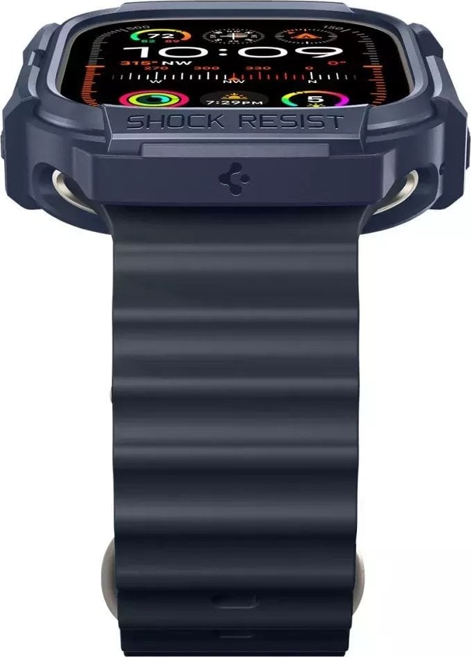 Заштитна маска Spigen Rugged Armor, за Apple Watch Ultra 2 1 49mm, TPU, темно сина