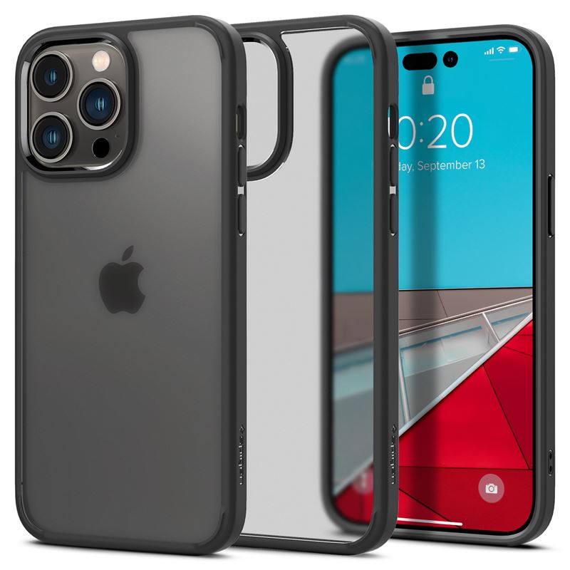 Mbështjellëse për iPhone 14 Pro Max Spigen Ultra Hybrid, e zezë