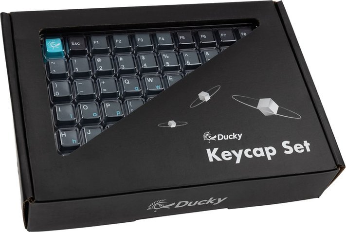 Set keycaps Ducky Skyline PBT Tripleshot, 133 taste, layout ANSI US, gri blu