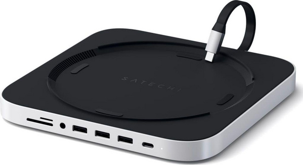 Mbajtëse dhe Hub Satechi USB-C për Mac Mini, e argjendtë