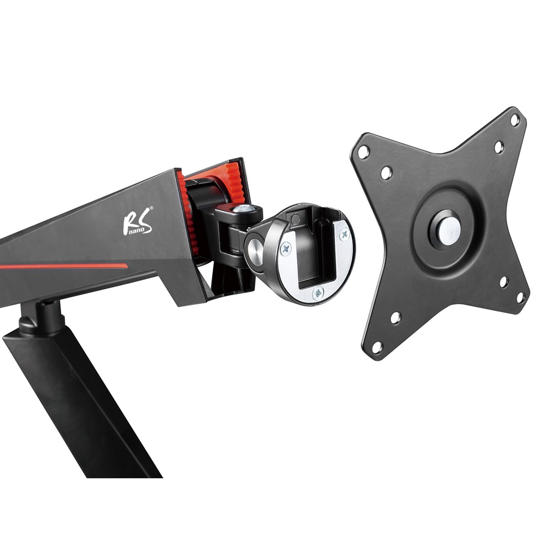 Mbajtëse për dy monitorë NanoRS RS887, 17-32", 16 kg, e zezë
