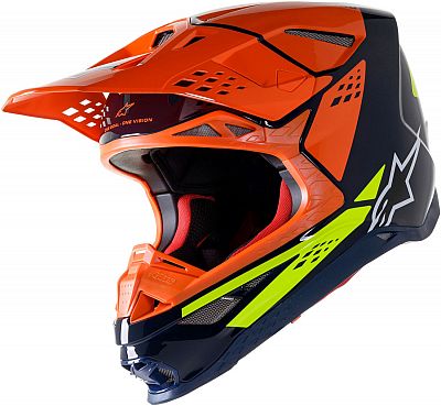 Крос кацига Alpinestars Supertech S M8 Factory S22, лесна, со напредна вентилација, разнобојна