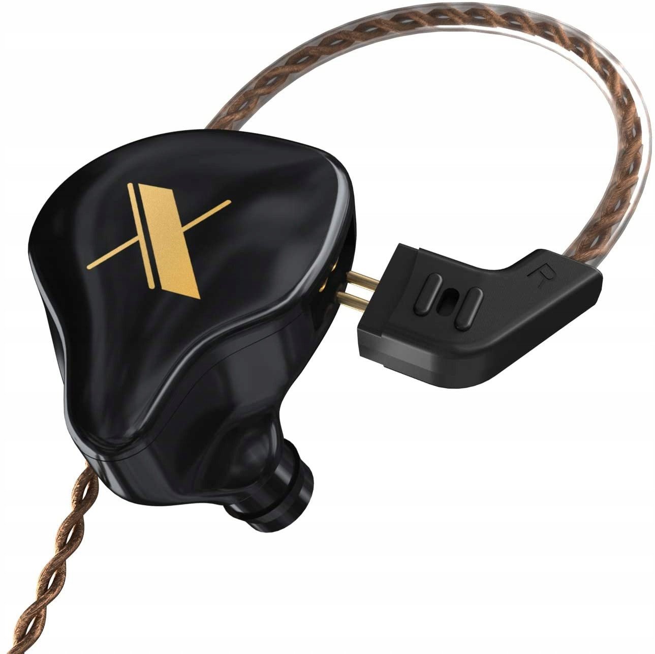 Kufje in ear KZ EDX, monitor skene IEM, 3.5mm, të zeza