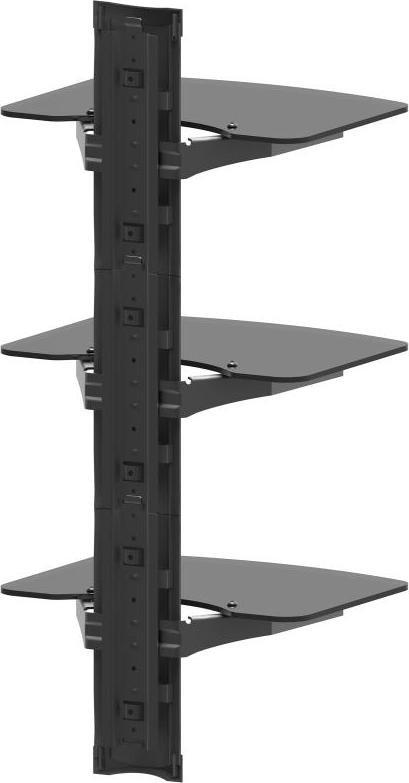 Ѕиден рафт за универзален ТВ, капацитет 30kg, црн