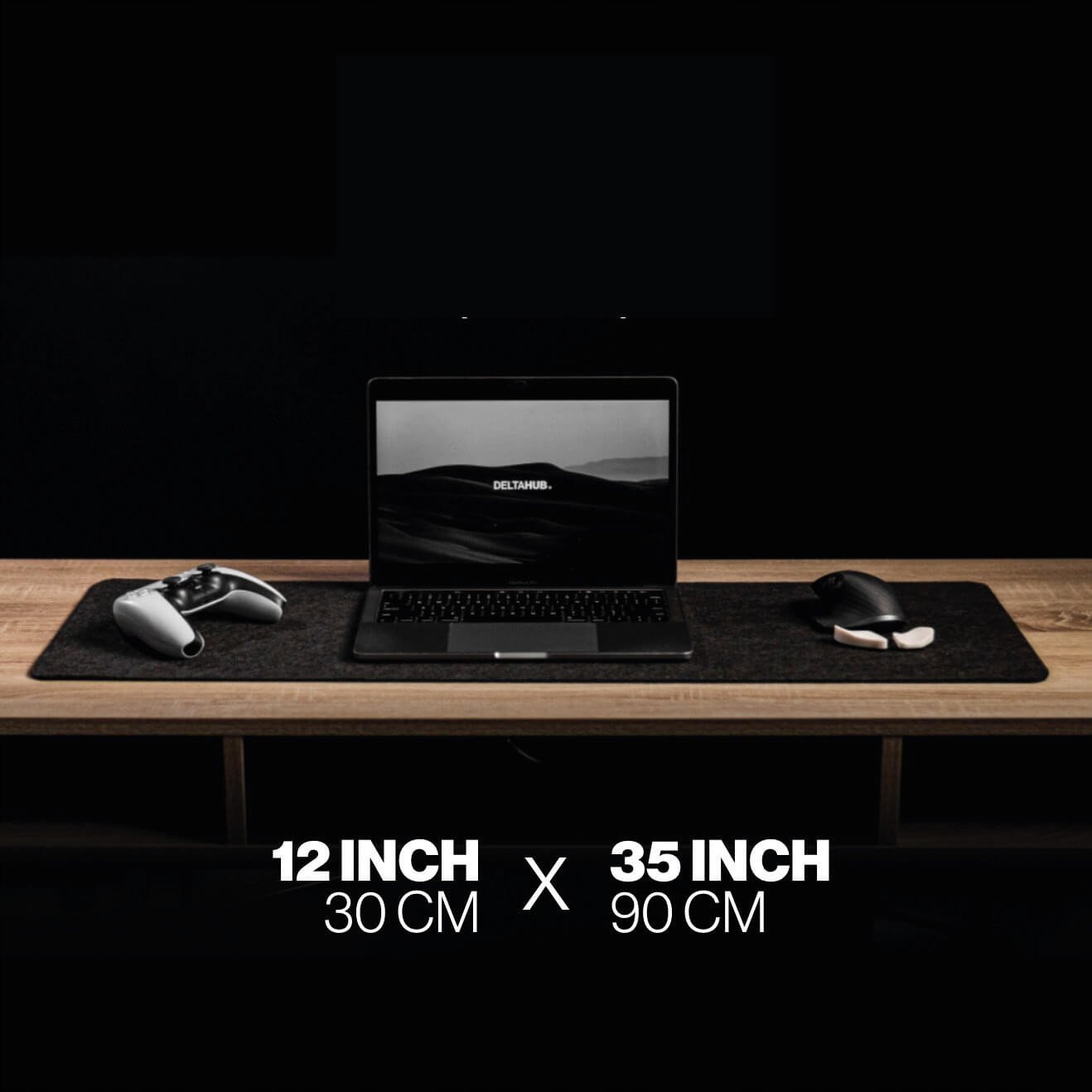 Dyshek tavoline DeltaHub Minimalistic Felt Desk, anti-slip, i qëndrueshëm, gri