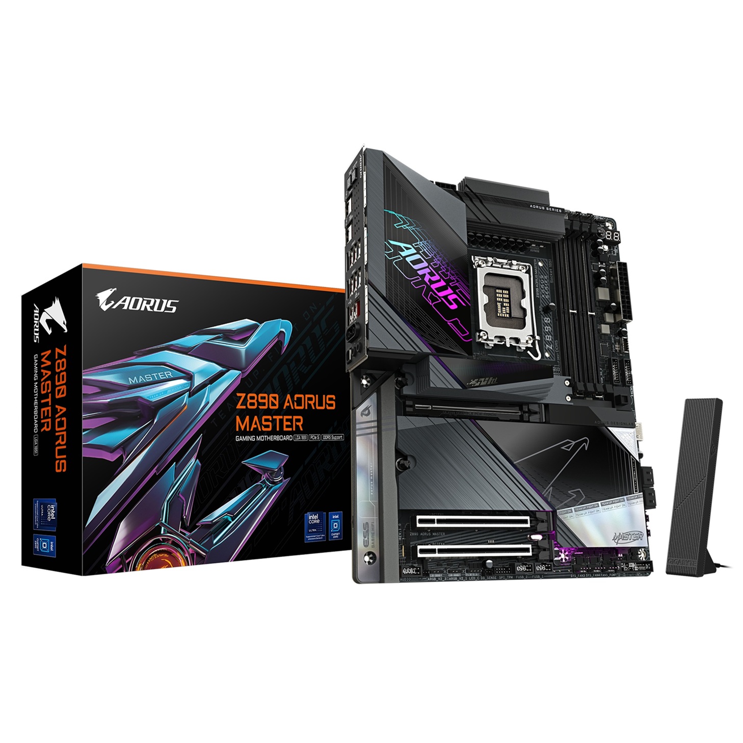 Матична плоча Gigabyte Z890 AORUS MASTER, ATX, LGA 1851, DDR5, црна