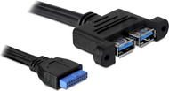 Kabllo Delock USB ext - int, 0.45m, e zezë Kabllo Delock USB ext - int, 0.45m, e zezë