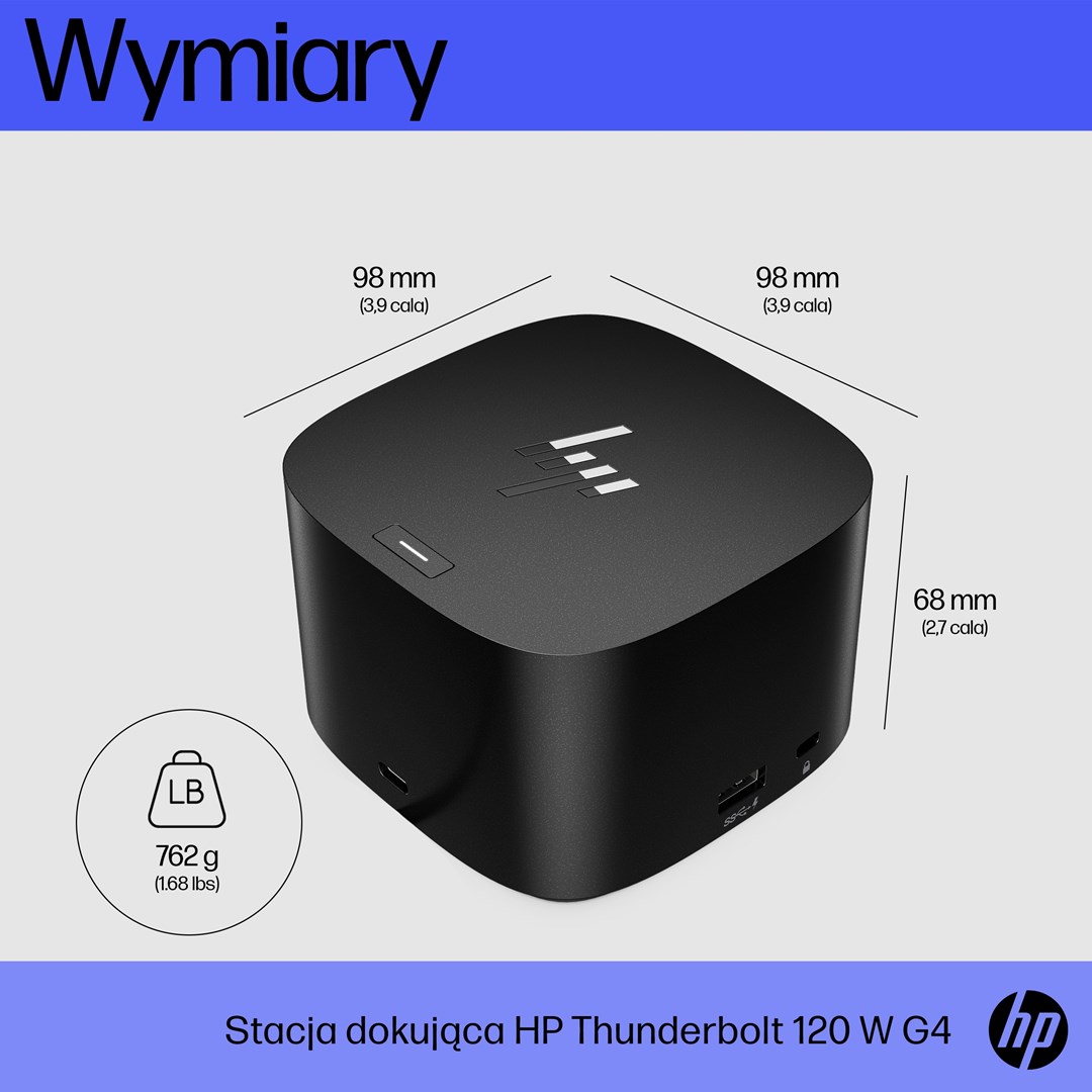 Докинг станица HP TB 120W G4, Thunderbolt 4, 4K, црна