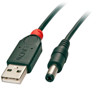 Kabllo Lindy 70268, USB-A në DC, 1.5 m, e zezë