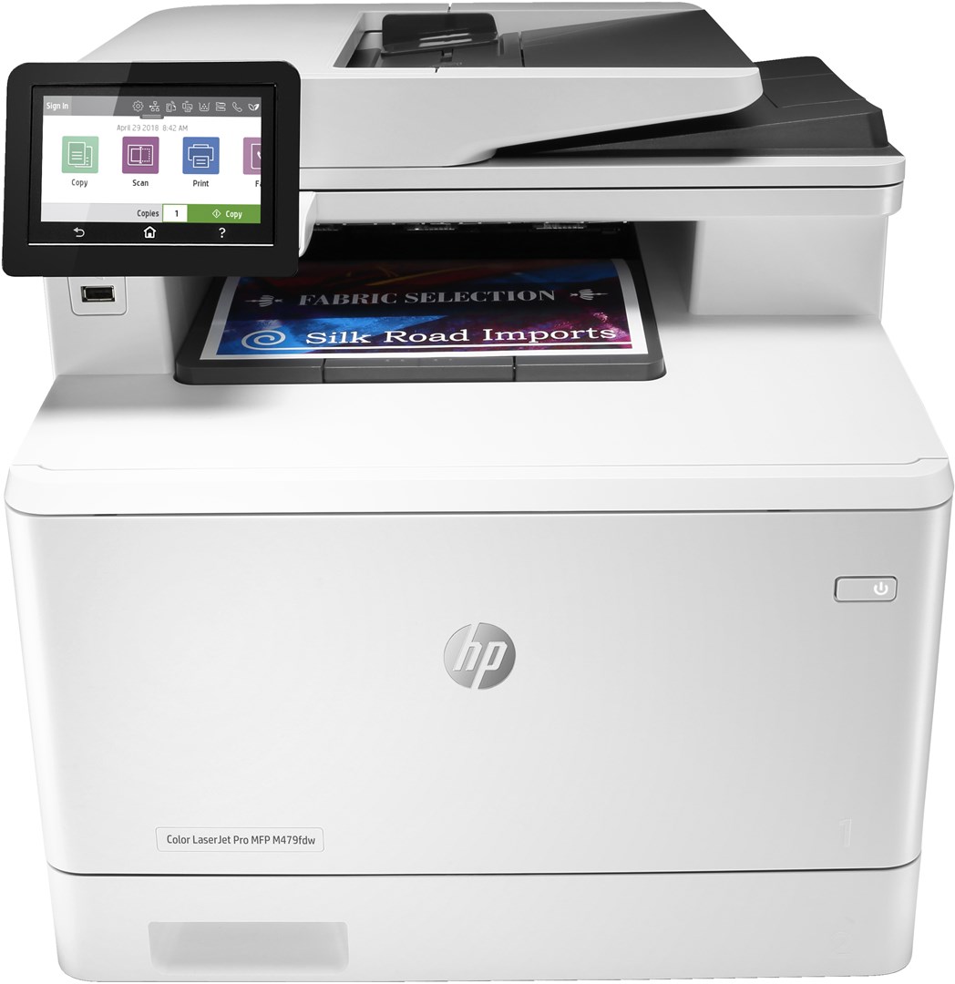 Printer multifunksional HP LaserJet Pro M479fdw, A4, USB/Ethernet/Wi-Fi, i bardhë