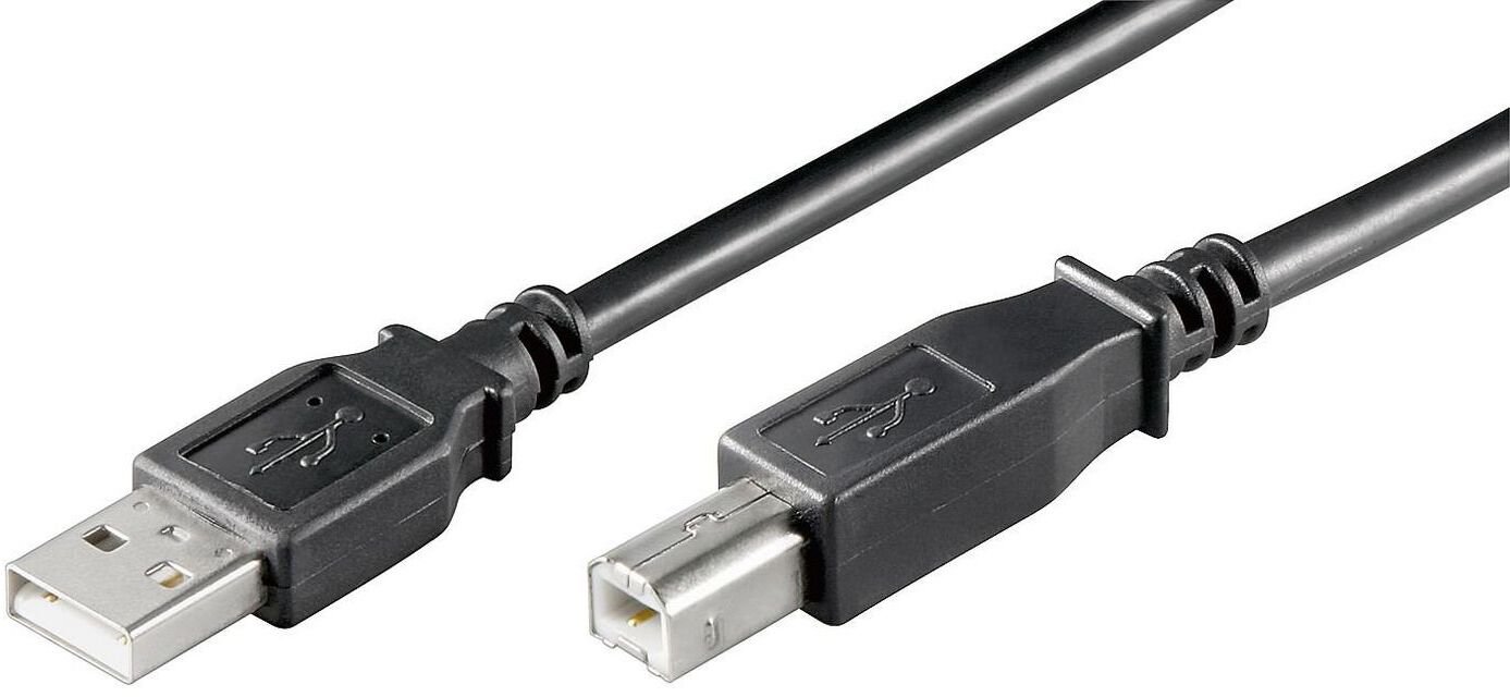 Kабел USB MicroConnect USB 2.0 A во B, 3m, LSZH, црн
