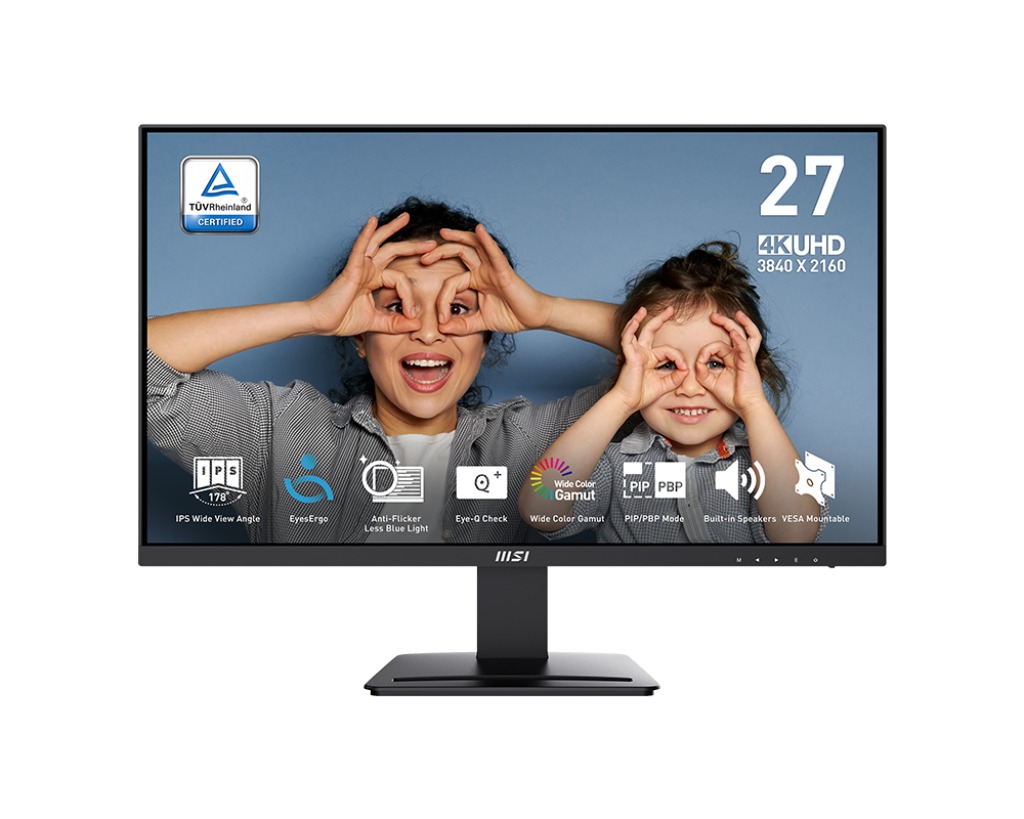 Monitor MSI Pro MP273U, 27", IPS, 4K UHD, 60Hz, 4ms, i zi
