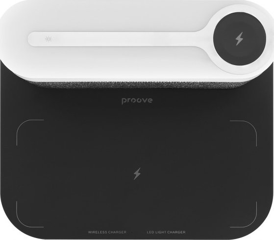 Ламба за маса Проов 3 во 1, ЛЕД 3W, индукциско полнење 15W, темно сива