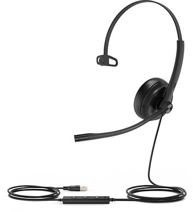 Kufje me mikrofon Yealink UH34 SE Mono UC, USB A, me kabllo, e zezë