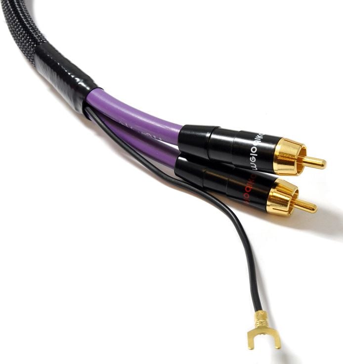 Аудио кабел Melodika MDPH, 2xRCA PHONO, 0.5 m, црн