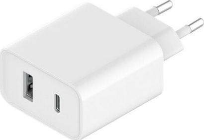 Karikues Xiaomi, USB-A, USB-C, 33W, i bardhë