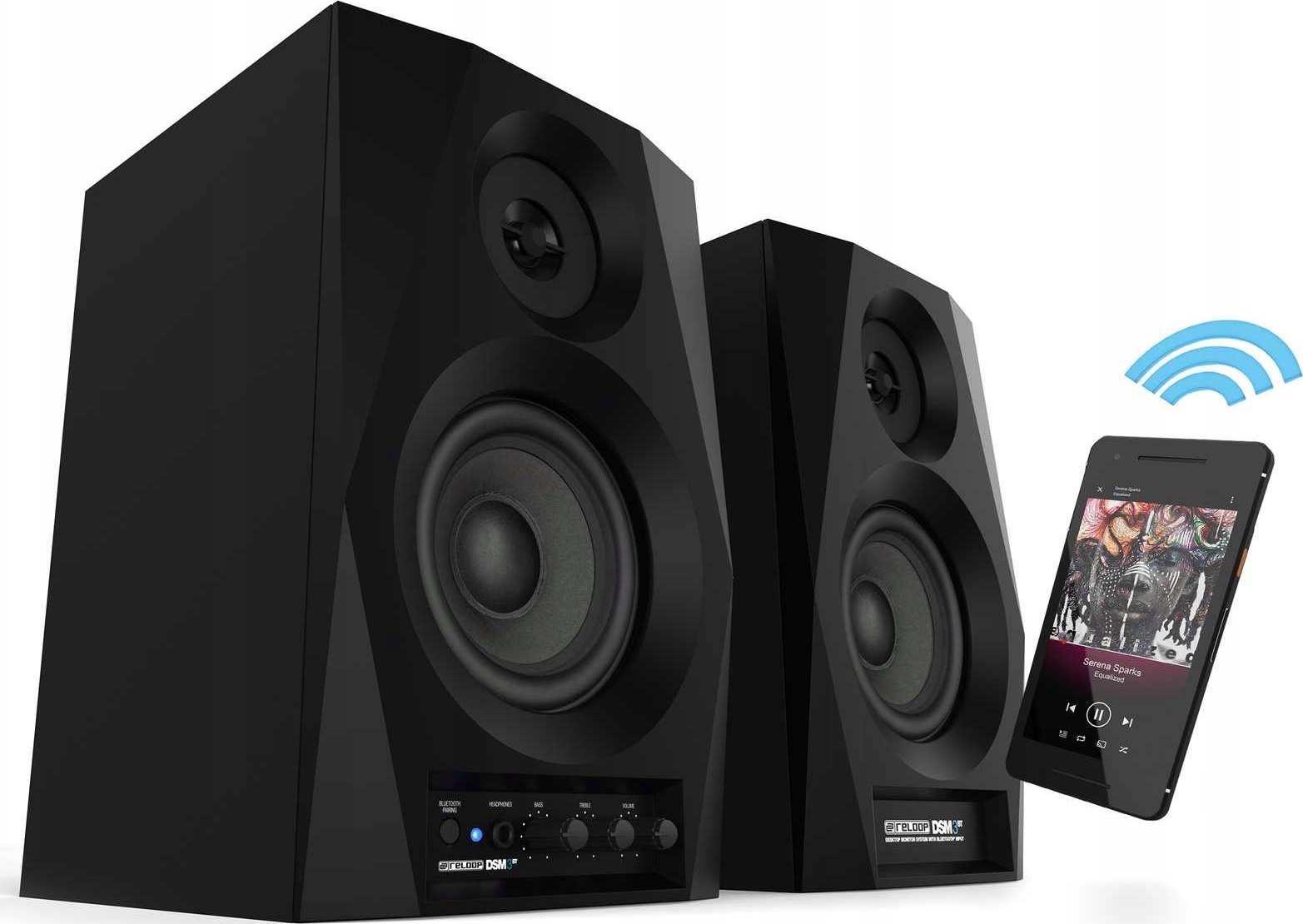 Kaltoparlant monitori Reloop DSM-3-BT, me Bluetooth, i zi