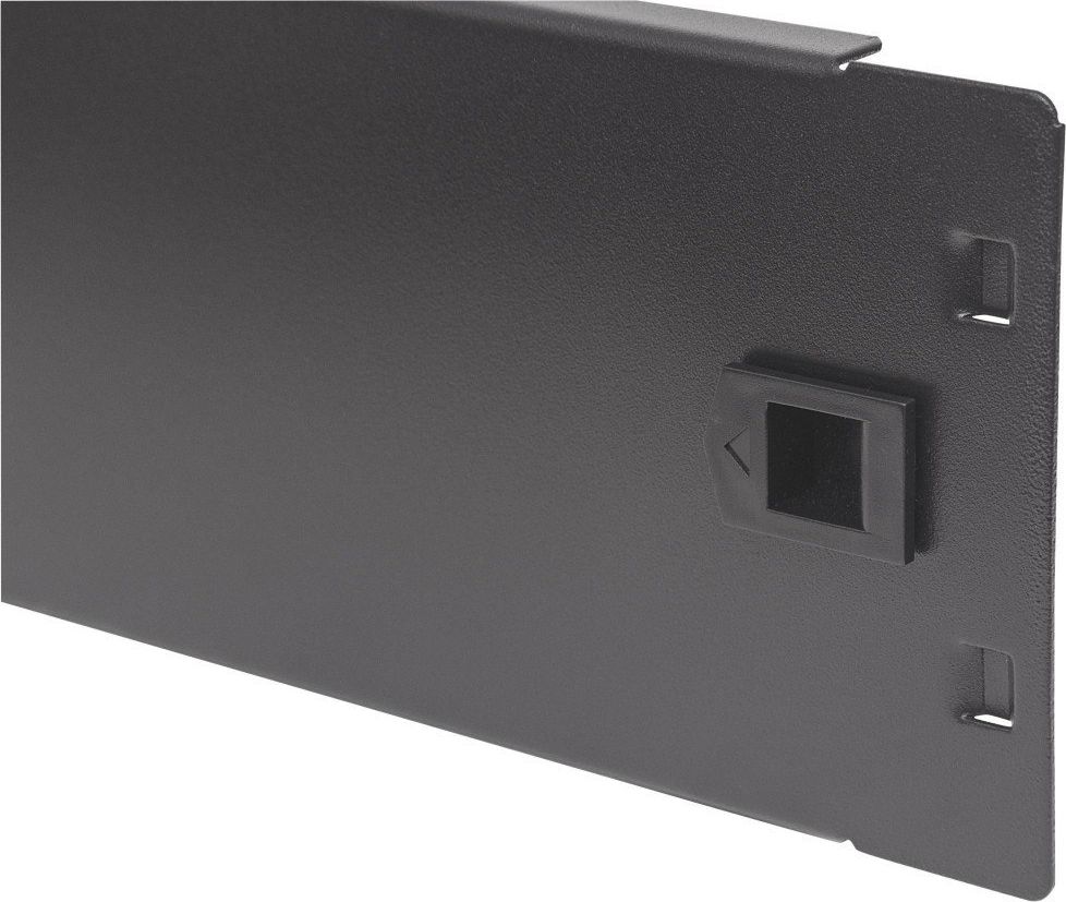 Панел за покривање за рек орман Текли I-CASE BLANK-2-SCLTY, 2U, за кабинети, црн