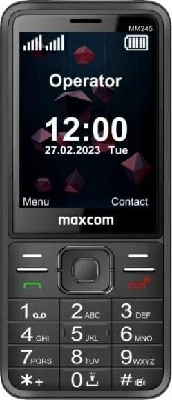 Телефон Maxcom MM245, 4G, со копчиња, црн