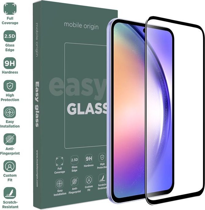 Xham mbrojtës Mobile Origin EasyGlass për Samsung Galaxy A54 5G, Double Strong, transparent