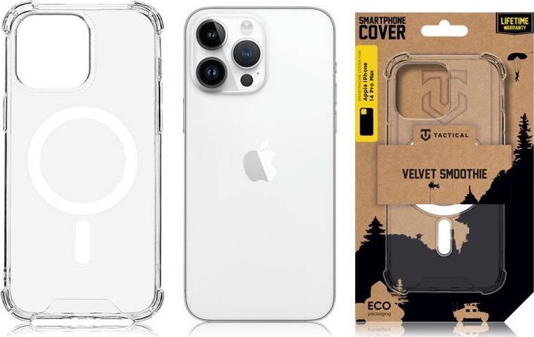 Kapak telefoni Tactical MagForce Plyo për iPhone 14 Pro Max, transparent