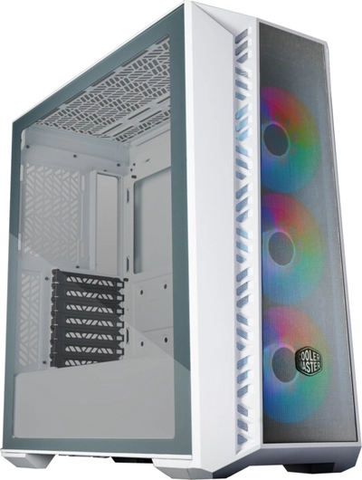 Kasë kompjuteri Cooler Master MasterBox 520 Mesh, anë transparente, e bardhë