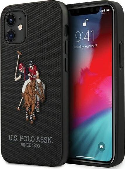 Mbrojtëse U.S. Polo ASSN, USHCP12SPUGFLBK për iPhone 12 mini 5.4", e zezë
