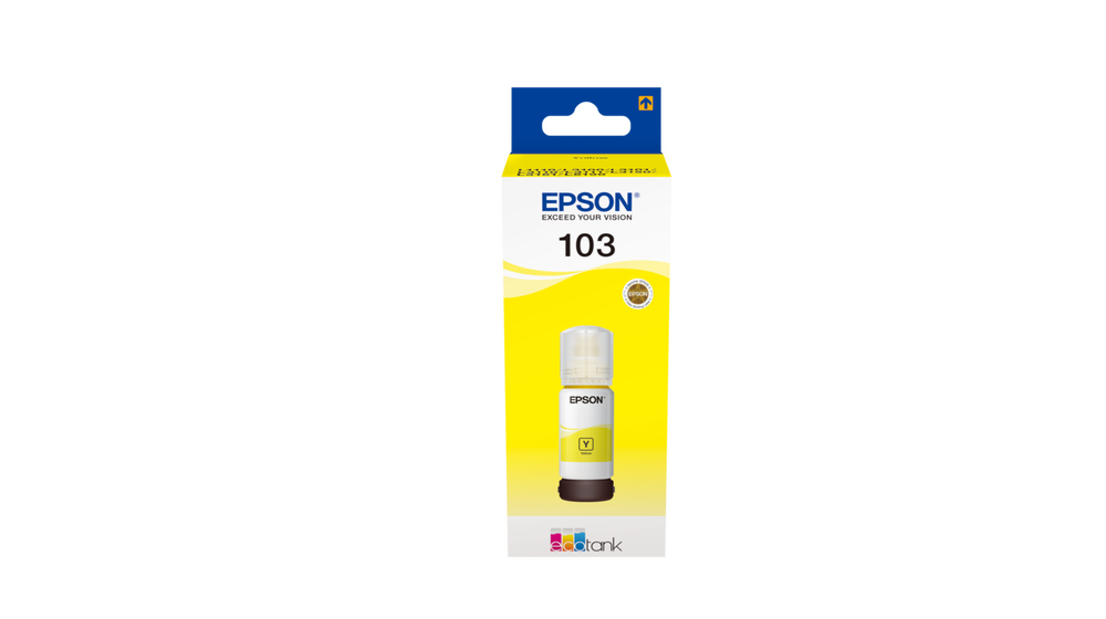 Ngjyrë për printer Epson 103 EcoTank, 65ml, 7500 faqe, e verdhë