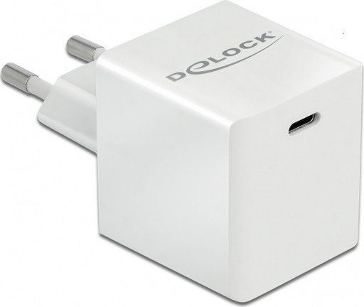 Kokë karikuese Delock 41446, USB-C PD 3.0, 40 W, GaN, 1 dalje, e bardhë