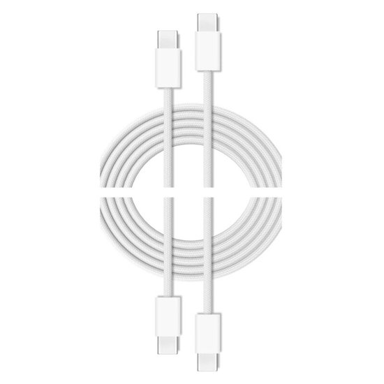 Kabllo karikimi Cubenest USB C në USB C, 60W, 1 m, 2 copë, e bardhë